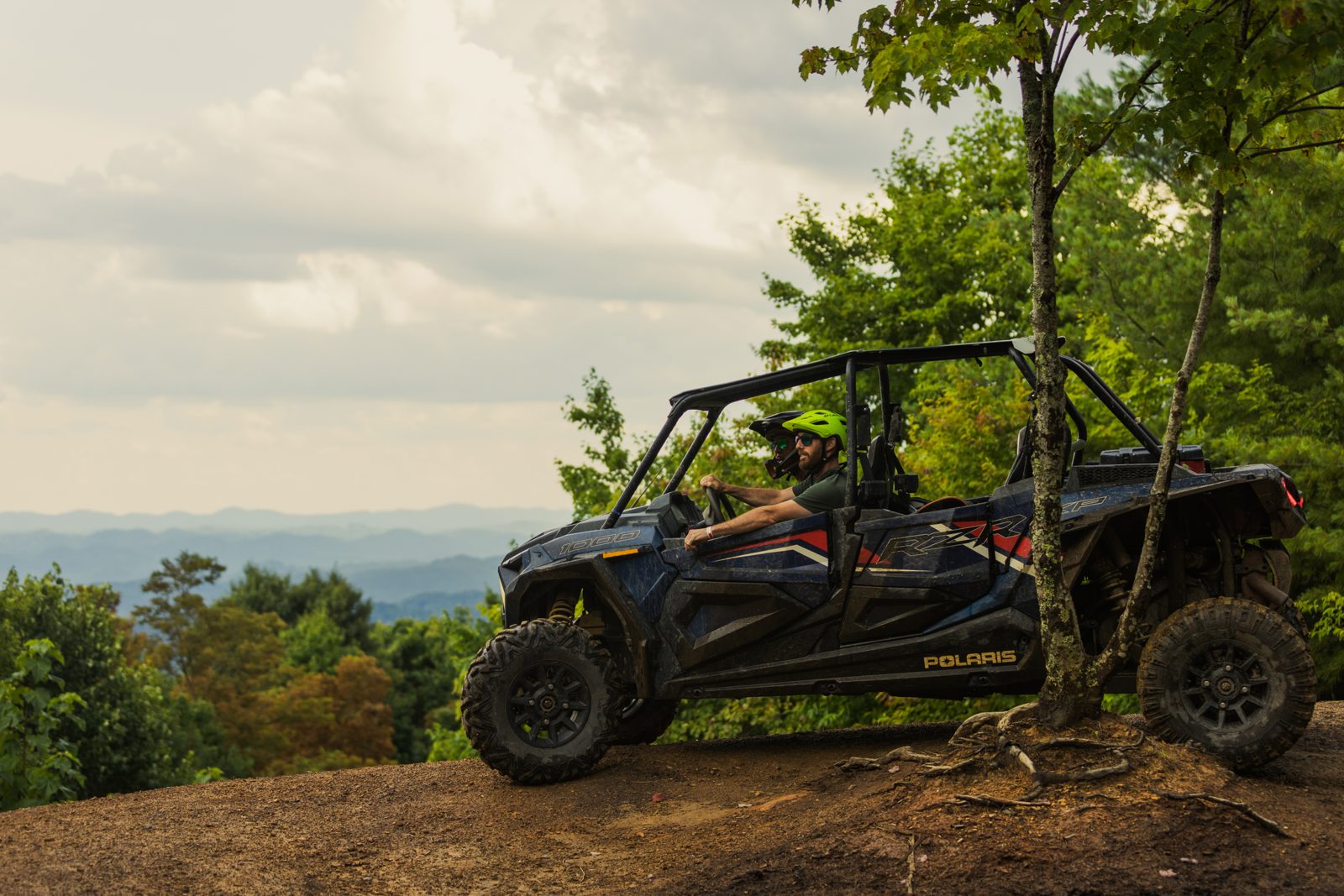 ATV riders overlooking the mountains at Spearhead Trails in Saint Paul